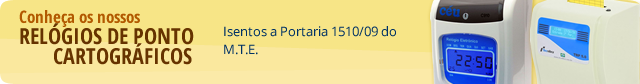 Rel&oacute;gios de Ponto Cartogr&aacute;fico - Isentos a Protaria 1510/09