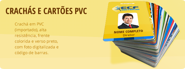 Crachás e Cartões em PVC - Personalizados Crachás e Cartões em PVC - Personalizados