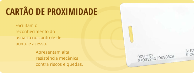 Cartão de Proximidade Cartão de Proximidade